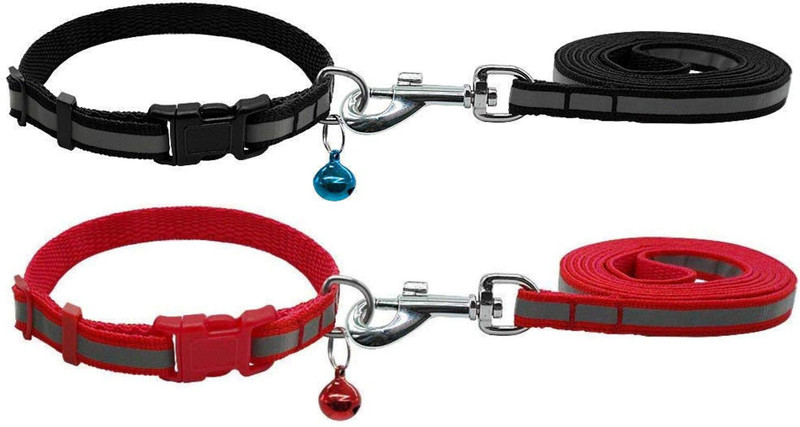 Pet Needs 121 cm Dog & Cat Strap Leash(Black, Red)