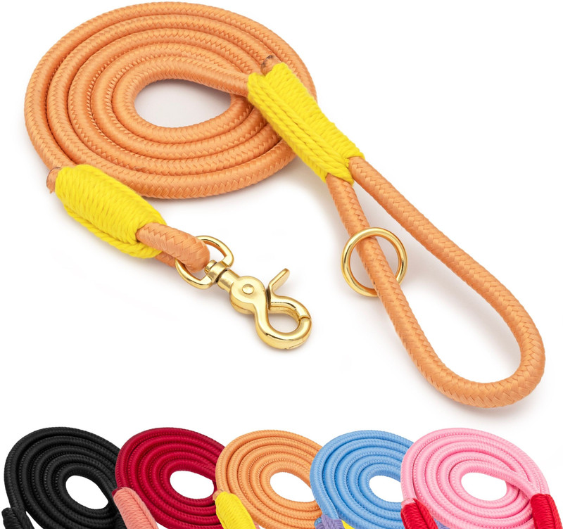 Unreasonable Pets 5FT Marine Dog Leash | 150Kgs Strength & 100% Metal Hardware | Orange 152.4 cm Dog Strap Leash(Orange)