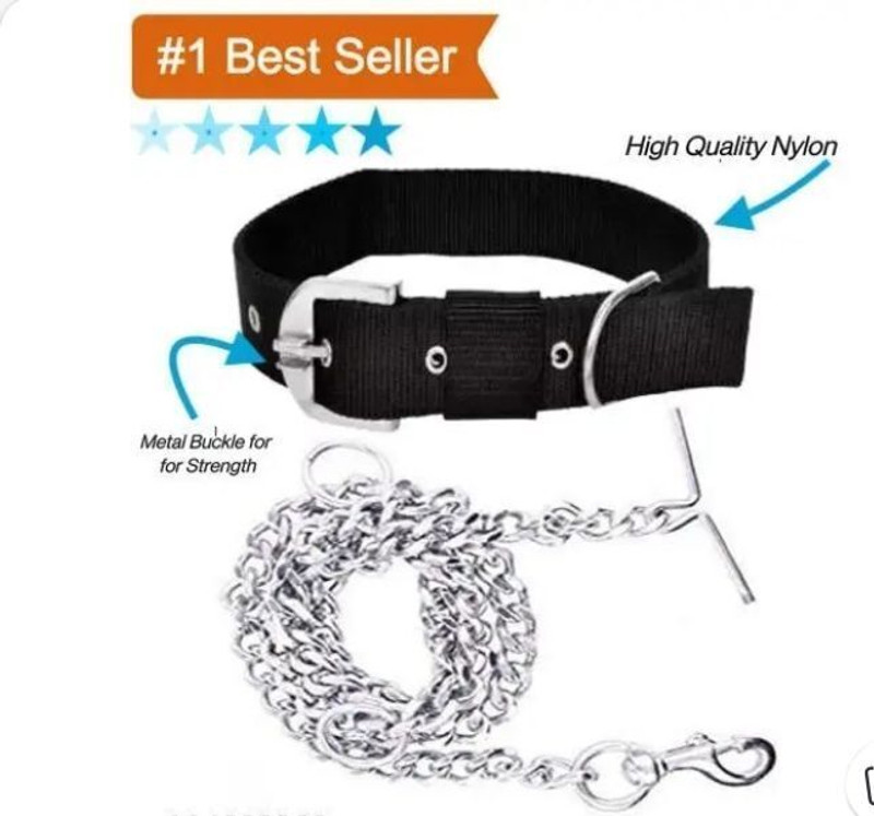 SHRETAMA CHAIN10COLLER 150 cm Dog & Cat Chain Leash(Steel)