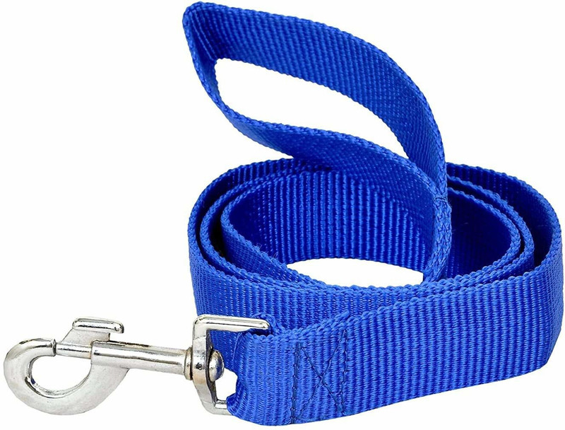 MS PET HOUSE Durable Nylon Medium Leash and Collar for Dog 150 cm Dog Strap Leash(Blue)