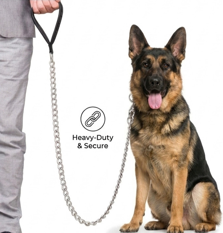 RS Pet Vet 115 cm Dog & Cat Chain Leash(Black)