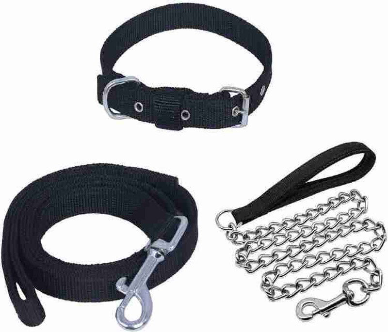 OM ZEE Om Zee Presents dog Chain Leash Collar & Belt ,Dog Collar 150 cm Dog & Cat Chain Leash(Steel)