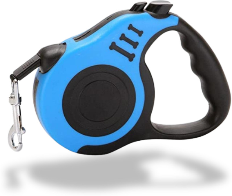 CottonCat Retractable Dog Cat Leash Adjustable Automatic 360° Tangle-Free Hook 10 cm Dog & Cat Strap Leash(Blue)