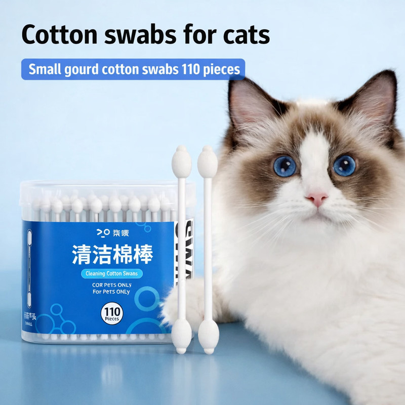 PETSNPLAY DOG & Cat earbud Pet Ear Eye Wipes(Pack of 110)