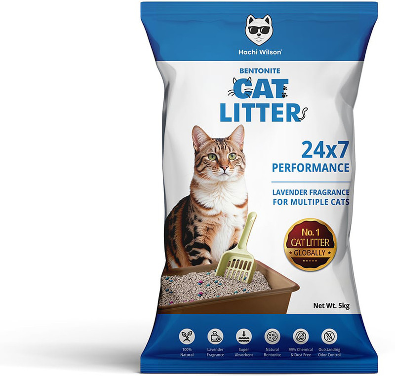 Hachi Wilson Cat Litter Water Absorber Odor Control Formula, Lightweight Pet Litter Tray Refill