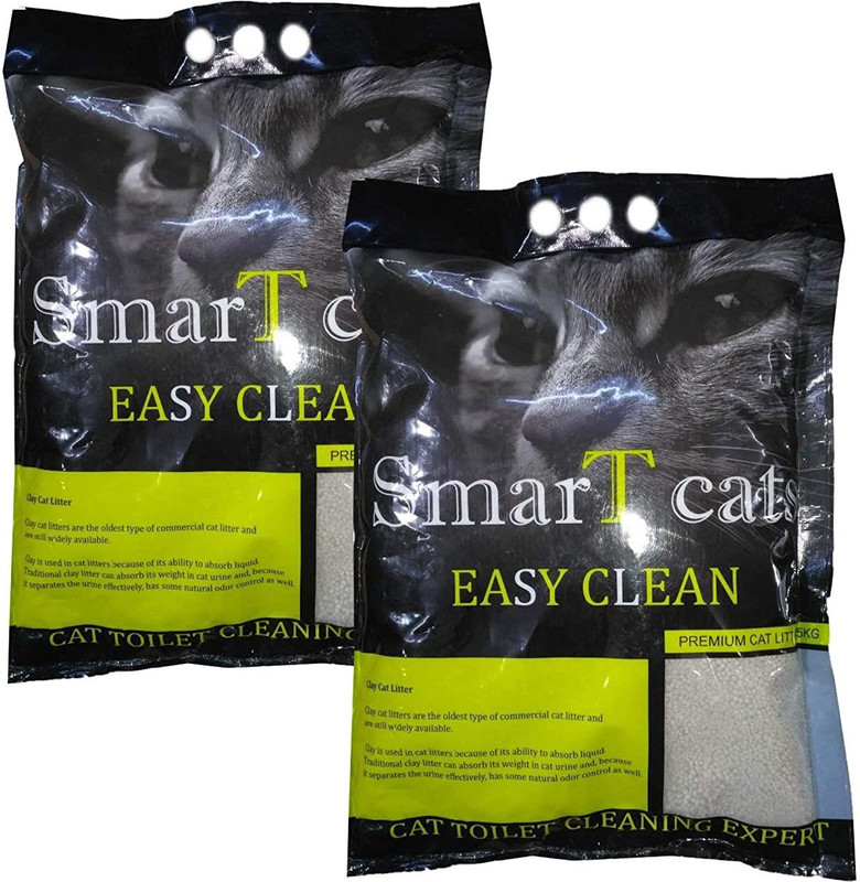W9 Fine-Grained Clumping Cat Litter 100% Natural Clay -5 kg-Pack of 2 Pet Litter Tray Refill