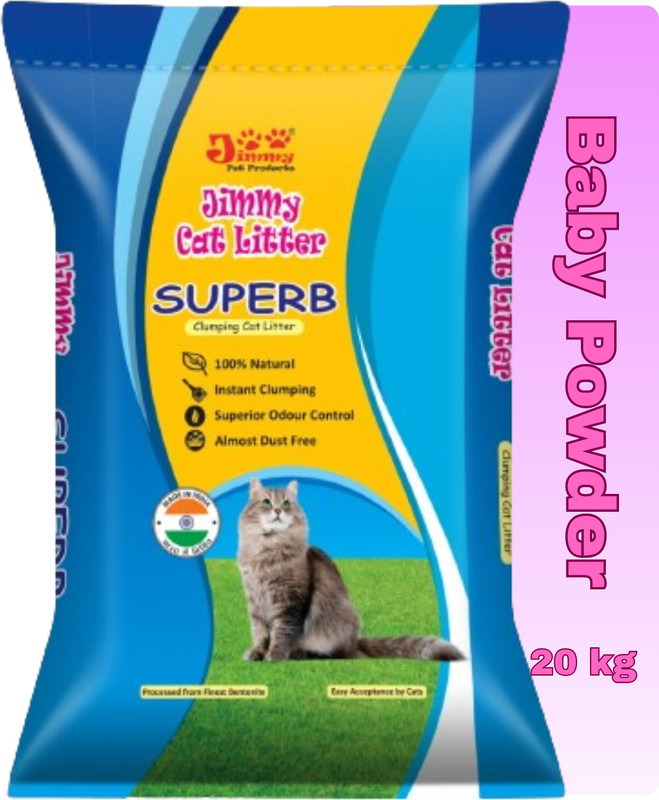 Jimmy Cat litter superb 20 kg baby powder fragrance Pet Litter Tray Refill