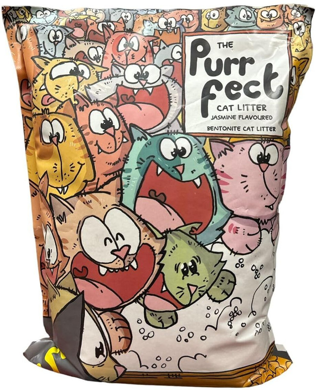 TUNAI Purrfect Bentonite Clay Litter for Cats and Kittens Jasmine Flavour Pet Litter Tray Refill