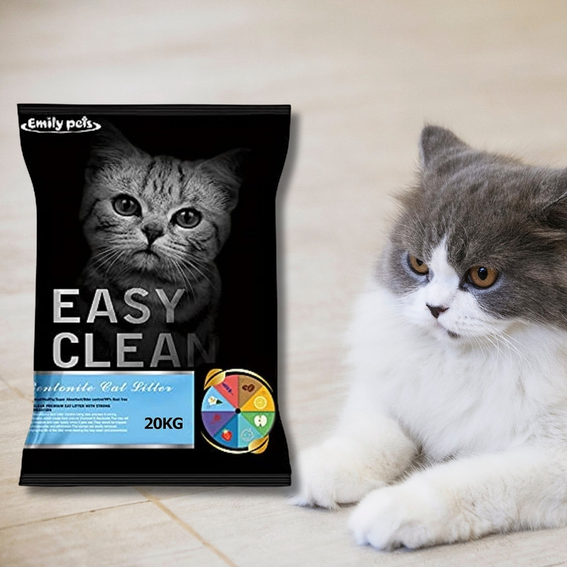 Emily Pets Lemon Scented Cat Litter - 25L Bag for Superior Freshness for Your Cat Pet Litter Tray Refill