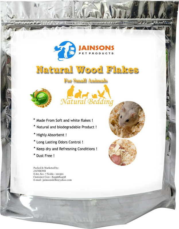 Jainsons Pet Products Natural Wood Flakes 900gm Bedding for Pet, Superior Odor Control, Pet Bedding Pet Litter Tray Refill