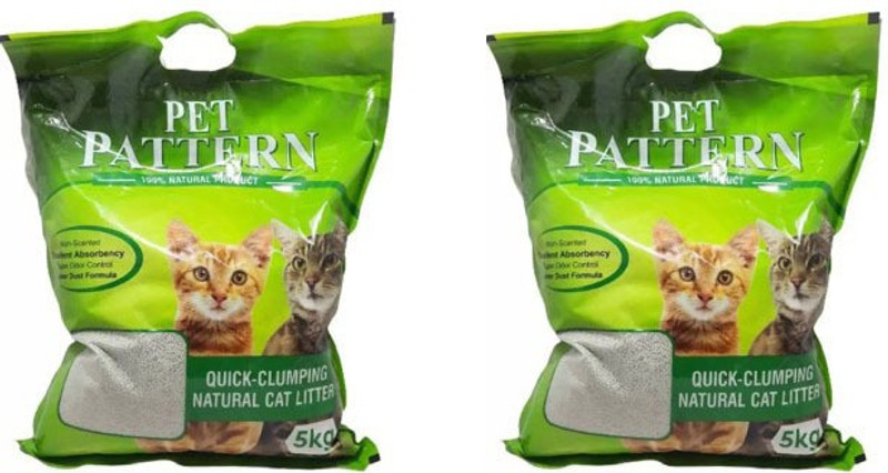 Pet Pattern Shaped Super Absorbent and Quick Lumping Natural Cat Litter (5 KG), Pet Litter Tray Refill Pet Litter Tray Refill