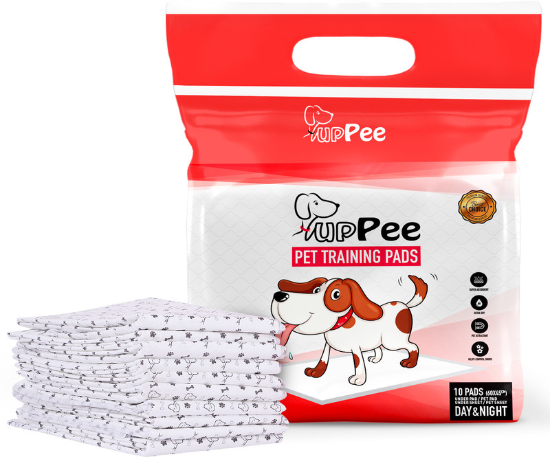 puppee Pet Training Pads 60 X 45 CM, Urine Underpad 10 Count Per Packet (Pack of 1) Cat, Dog, Rabbit, Tortoise Pet Mat