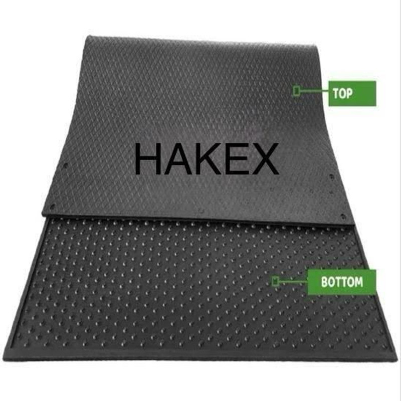 HAKEX COW MAT-Waterproof Rubber-Black16 (Mat 8*5 Feet) BPA Free For Horse- Cow, Dog, Hamster, Guinea Pig, Miniature Pig Pet Mat