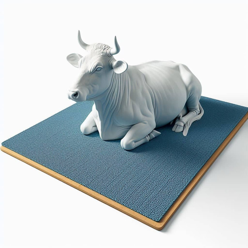 Ursus Animal Feeding Waterproof Rubber mat BPA Free for Cow, Buffalo, BLACK Cow, Dog, Cat, Guinea Pig, Tortoise Pet Mat