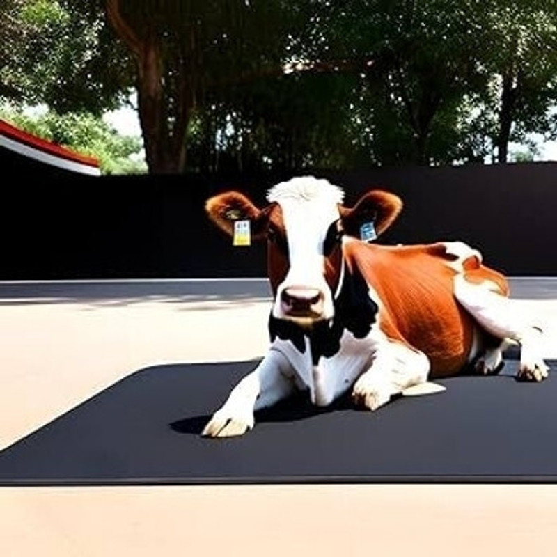 JINDAL KING Waterproof Black Cowmat With Raised Edges Long Lasting Cow, Dog, Hamster, Guinea Pig, Miniature Pig Pet Mat