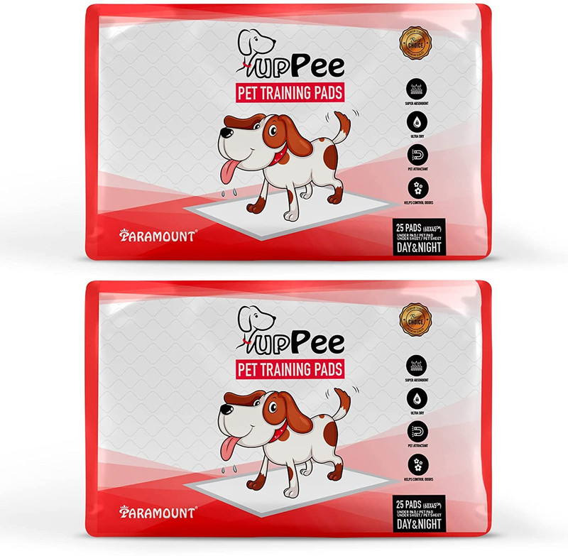 puppee Pet Training Pads For Dogs, Cats, Super Absorbent Urine Mats M - (PACK OF 2) Rabbit, Tortoise Pet Mat