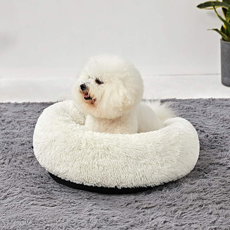 DCM PET MART Calming Donut Cuddler Dog Bed SIZE Small 20inch Dog Pet Mat