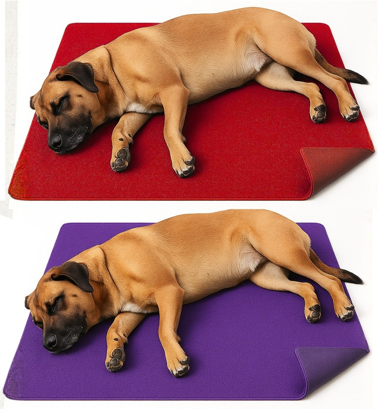 HUCHA Medium Microfiber Dry Sheet for Pets Navy Blue & Grey Combo Dog, Cat, Rabbit Pet Mat