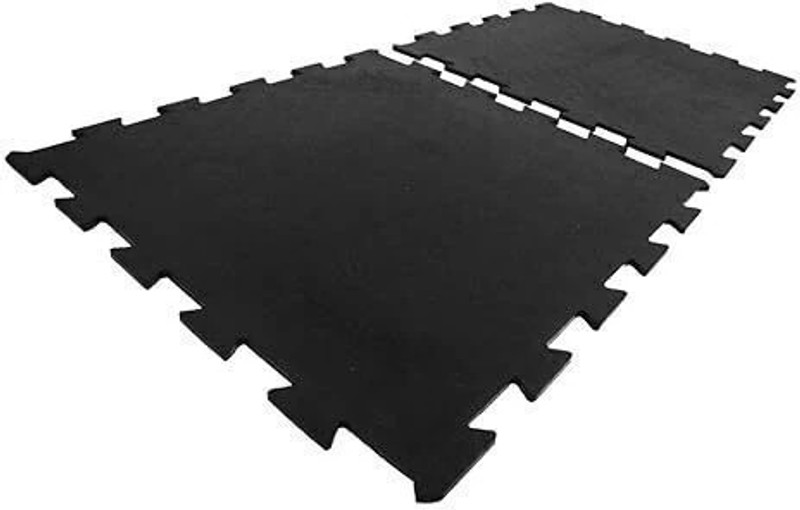 Noroix Rubber Cow Mat, Interlocking Mats, Check Top, Groove Bottom (BLACK) Cow, Dog, Hamster, Guinea Pig, Miniature Pig Pet Mat