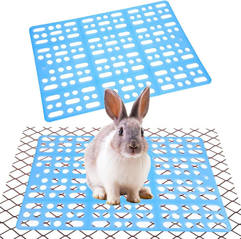 Climberty 2pcs Rabbit Cage Mat Hollow Mat for Rabbit Cage 9.8 by 13.5 inches, Small Pet Dog, Cat Pet Mat