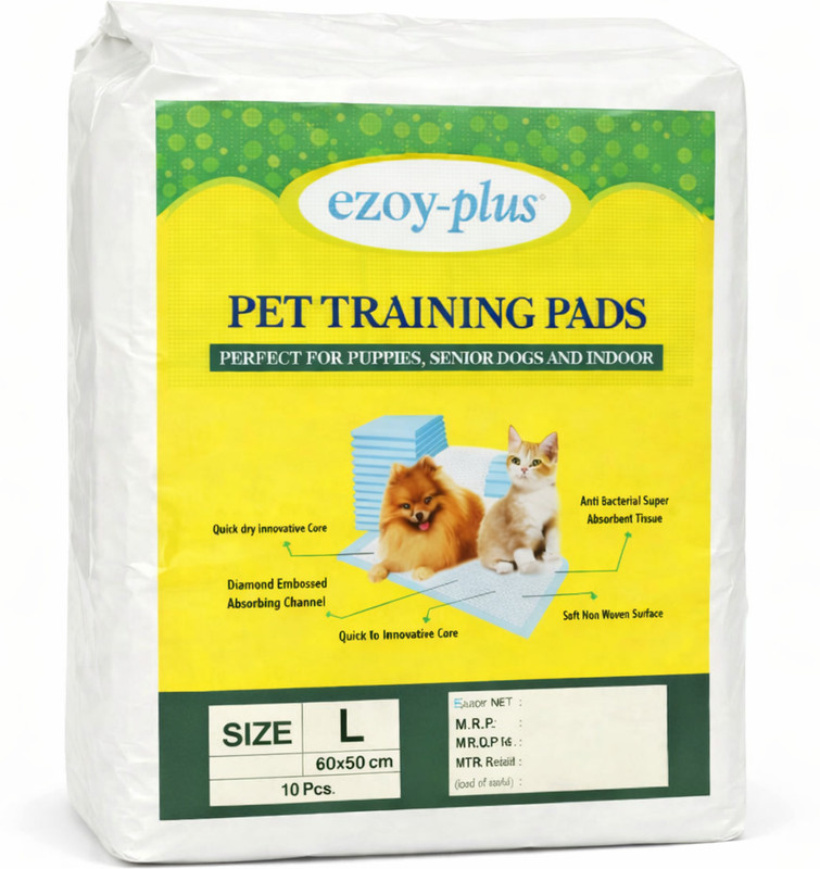 Ezoy Plus Dog Training Pads | Super Absorbent Puppy Pee Pads | Leak-Proof & Quick Dry Pet Dog, Cat, Rabbit Pet Mat