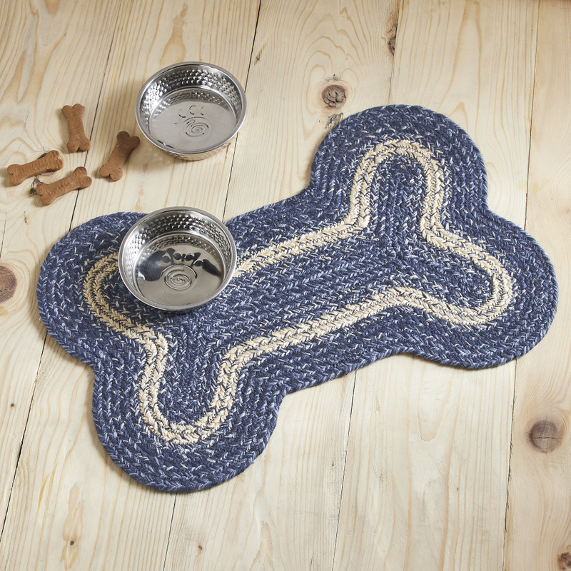 dithreadedcraft Great fall blue - Pet mat- 15x23inchH Cat, Dog, Rabbit Pet Mat