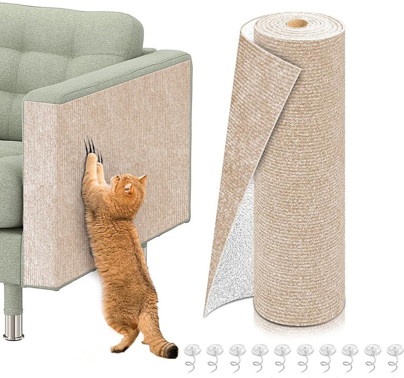 Ofifo Cat Scratch Mat for Wall Cabinet Couch Floor 40x100cm Cat Pet Mat