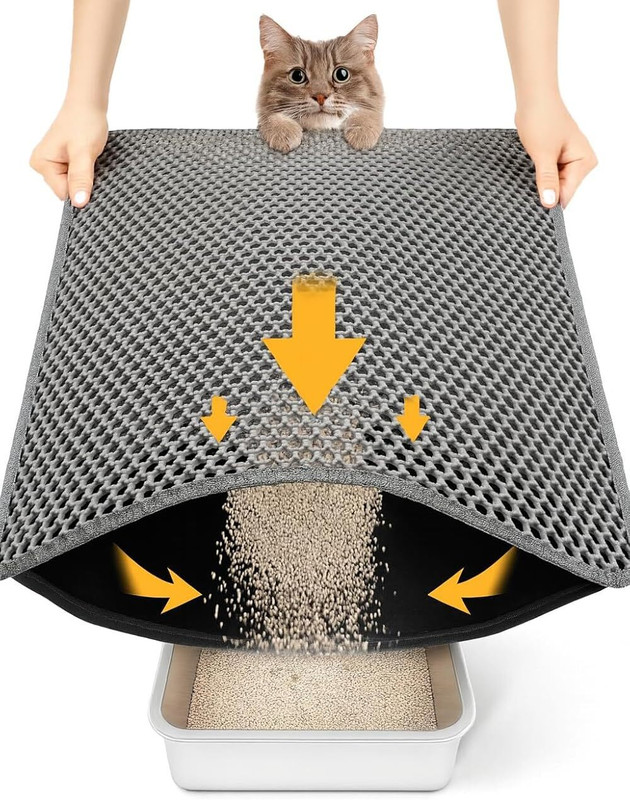 Furry Life Cat Litter Trapping Mat Scatter Control Easy Clean Soft on Paws Cat Pet Mat