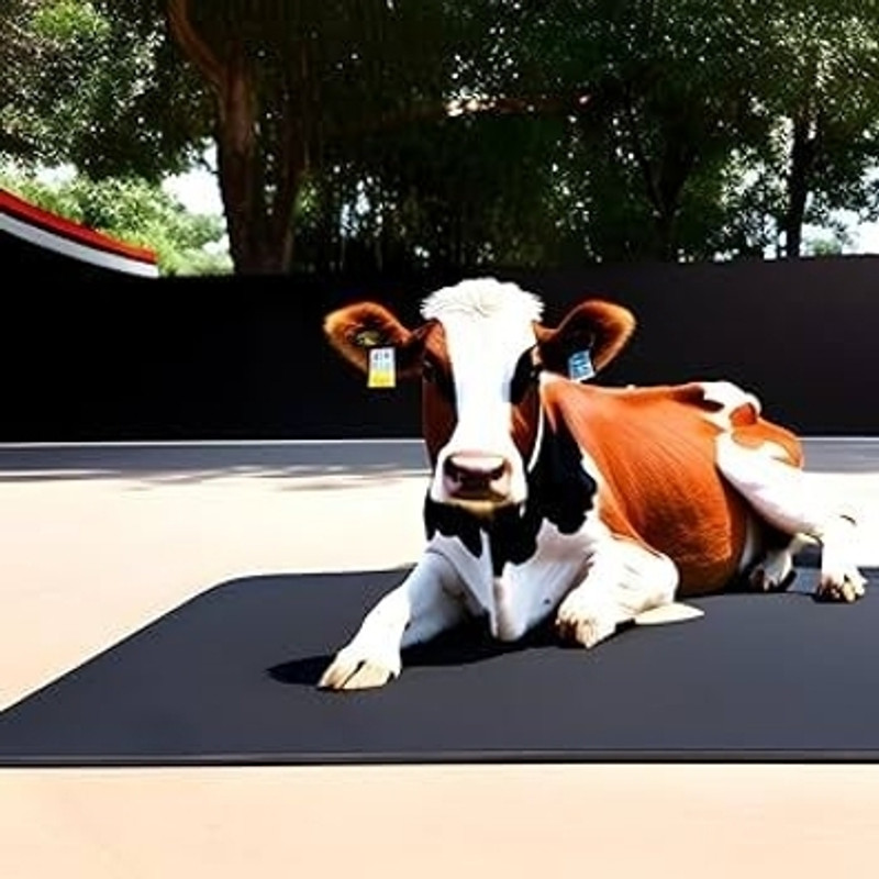 Haryana King Waterproof Black Cowmat Premium Quality For Cow, Buffalo & Bull (BLACK) Cow, Dog, Hamster, Guinea Pig, Miniature Pig Pet Mat