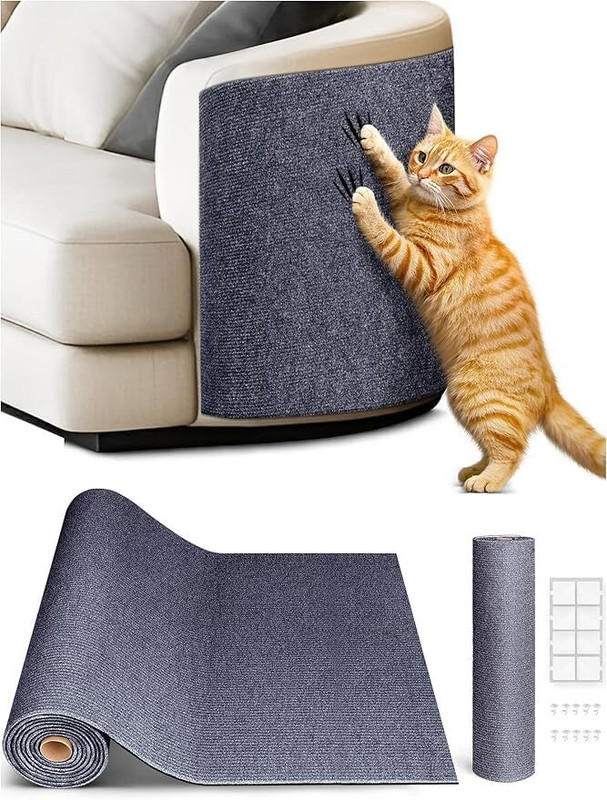 yorten Cat Scratchingmat self-Adhesive Furniture Protector for Couch, Sofa, Wall & Door Cat Pet Mat