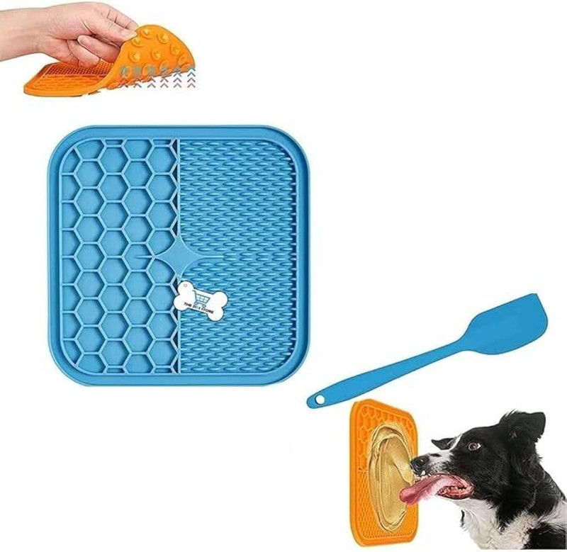 THE DDS STORE Licking Mat for Dogs & Cats with Suction Cups, Dog Peanut Butter Lick Pads Dog, Cat, Rabbit Pet Mat