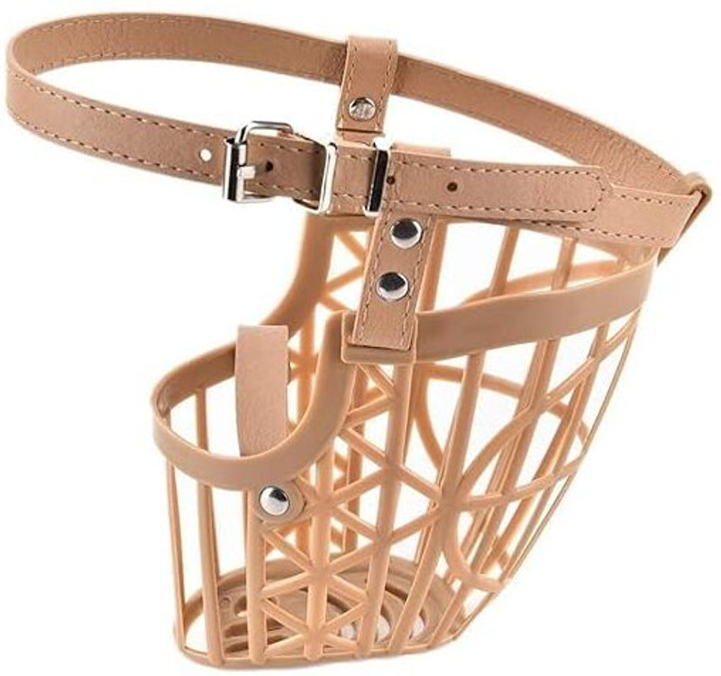 Hurrypets Dog bite Muzzle for Outdoor Training mouth Cover Extra Small Other Dog Muzzle(Brown)