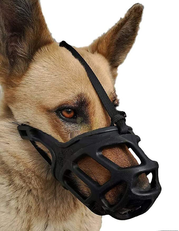 SV LOGISTICS Dog Mouth Cover Muzzle Guard Small Ring Dog Muzzle(BLACK)