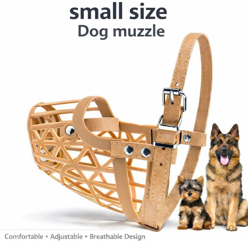 APEX PET INDUSTREIS Mouth Cover / Cap, Anti Biting, for XS to XXL Dogs Complete All Size Combo Medium Other Dog Muzzle(Beige)