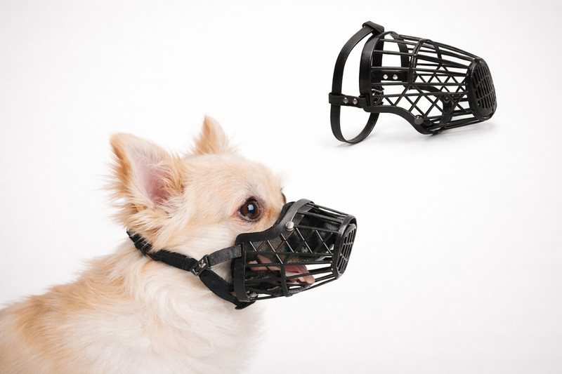 AKEnnterprises 3No Plastic Dogs Muzzle Basket Design, Anti-Biting, Adjusting Straps Dog & Puppy Small Other Dog Muzzle(Black)