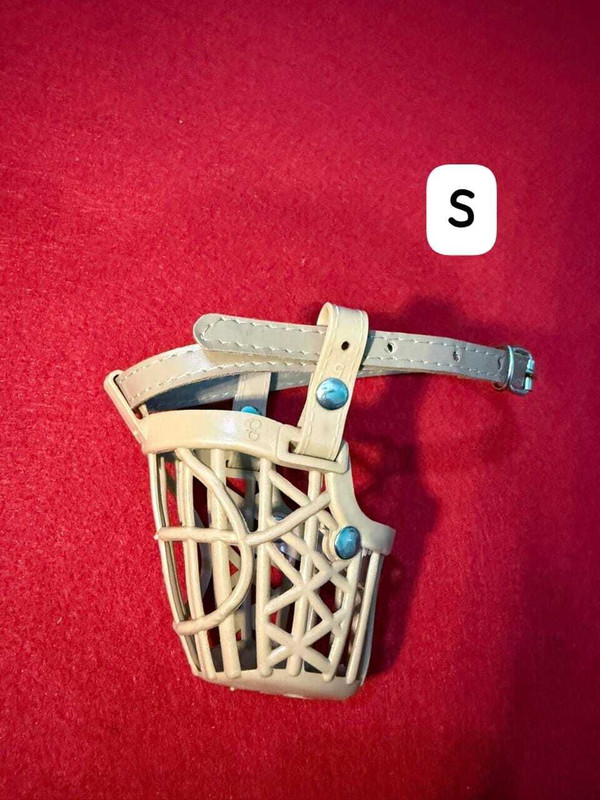 4PAWS Anti Biting, Anti Barking, Anti Dirt Eating Extra Large Strips Dog Muzzle(BEIGE)
