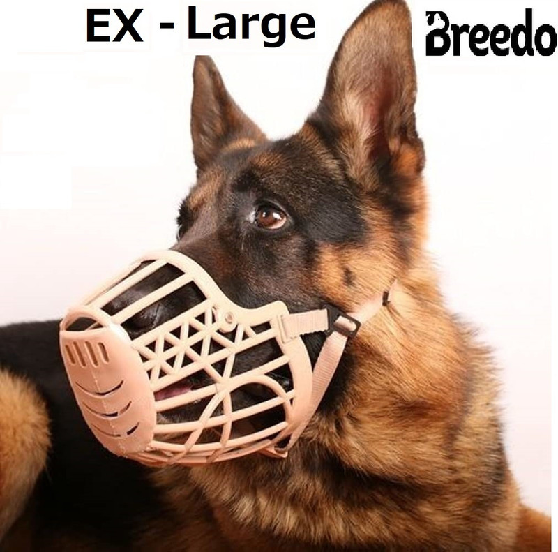 PetJoy Dog Mouth Muzzle Size 7 Adjustable Strips Dog Mouth Muzzle | Dog Muzzle Extra Large Strips Dog Muzzle(Brown)