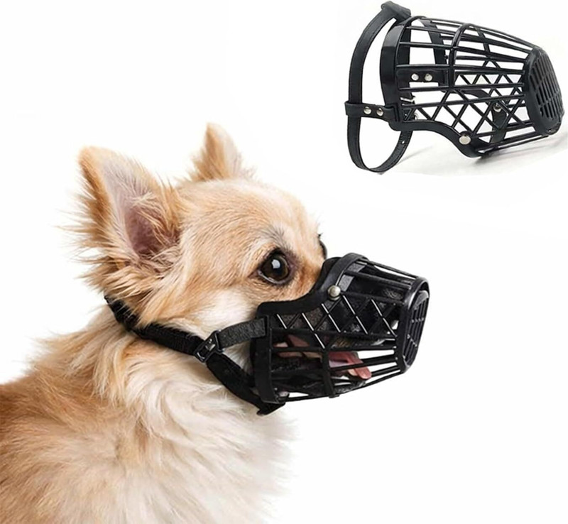 Rvpaws Small 3No. Dog Safety Muzzle – Adjustable Breathable Design Small Other Dog Muzzle(Black)
