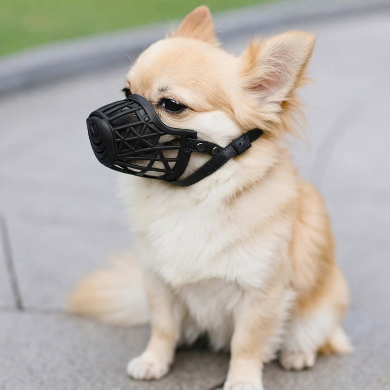 AomniStore Puppy Soft & Secure Dog Muzzle – Breathable Anti-Bite Mouth Cover for Small Dogs Small Other Dog Muzzle(Black)