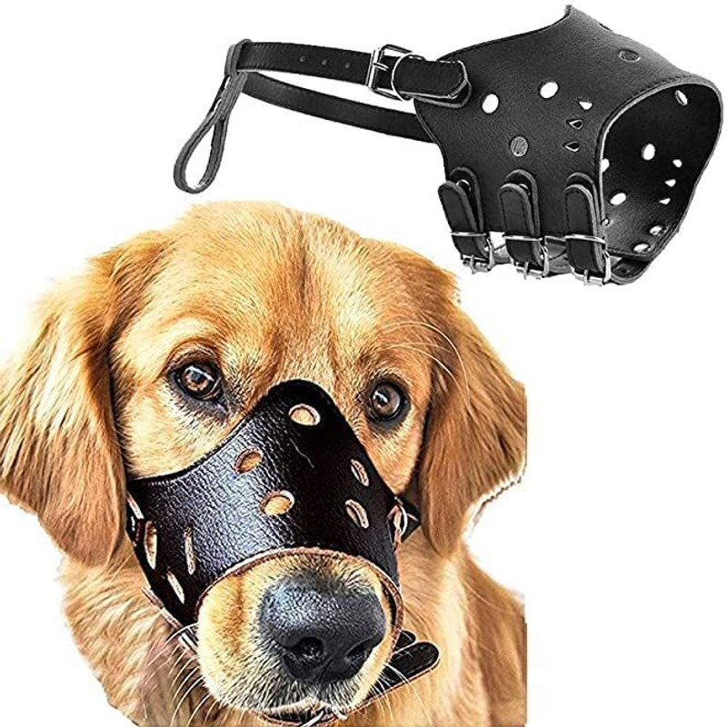 OM ZEE Adjustable Dog Muzzle for Outdoor Walks and Vet Visits Medium Other Dog Muzzle(MULTICOLOR)