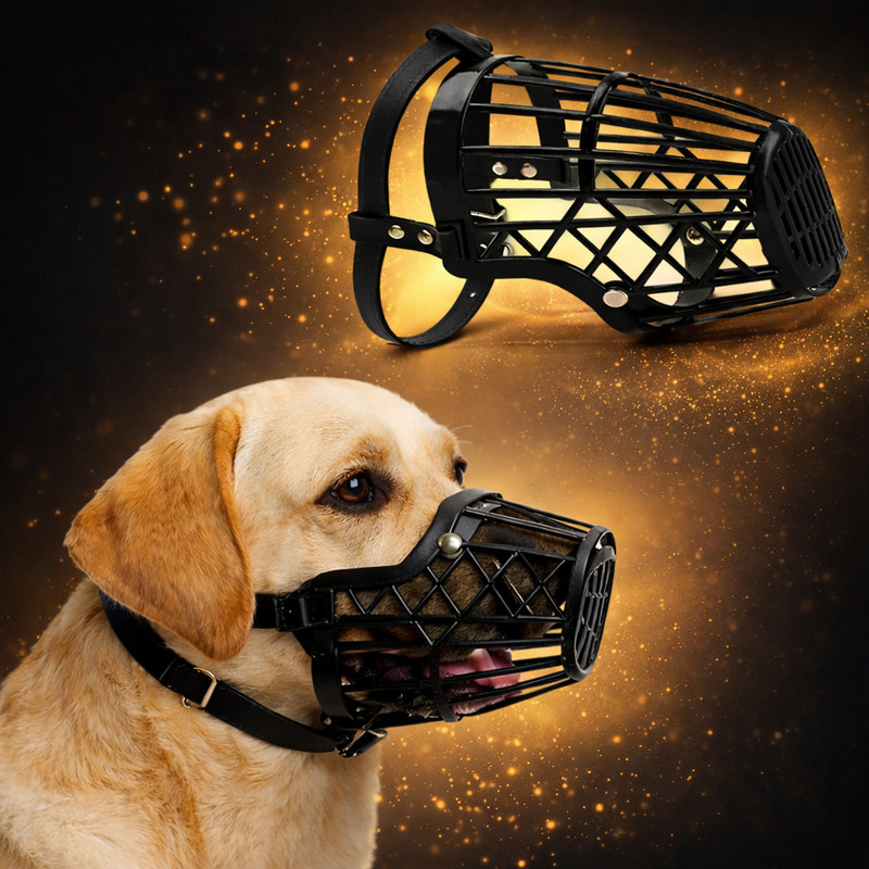 AKEnnterprises Dog Adjustable Muzzle, Mouth Cover for Dogss/Puppy (Black) (Extra Small-3) Extra Small Other Dog Muzzle(Black)