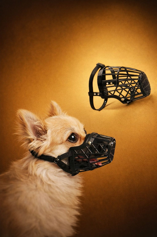 AKEnnterprises Dogs Mouth Cover Muzzles Anti-Biting Soft Plastic Muzzle Small Breed Dogs-S-No-3 Small Other Dog Muzzle(Brown)