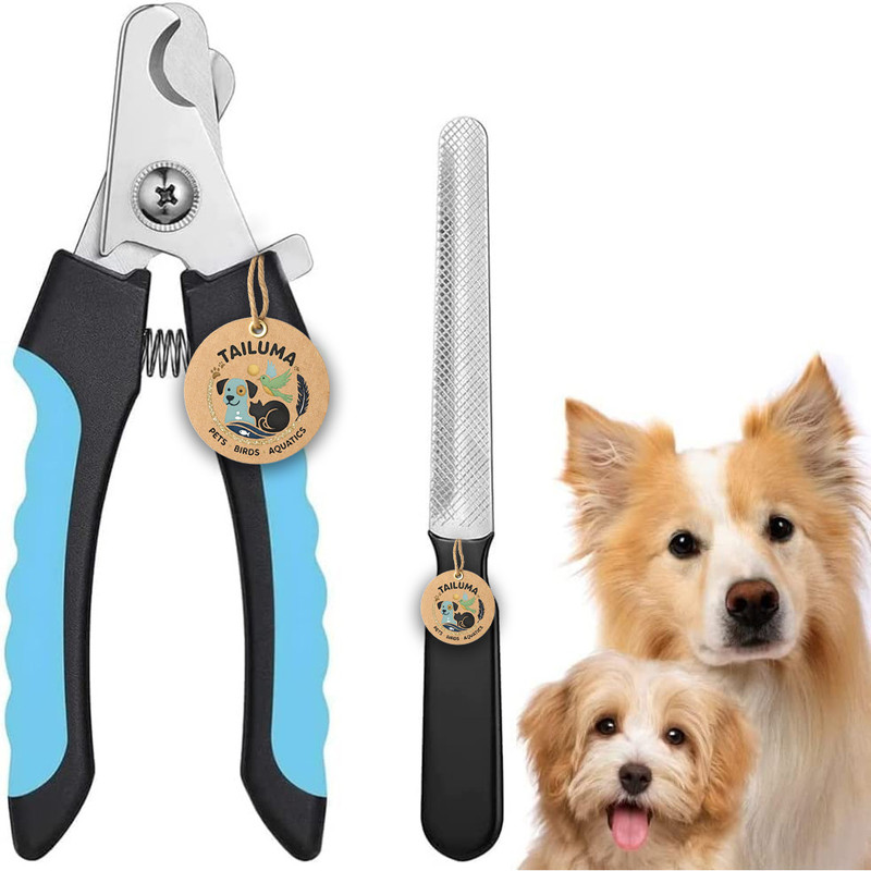 Tailuma Dog Nail Clipper with Nail Filer – Professional Pet Nail Trimmer for Dogs & Cats Scissor Nail Clipper(For Dog & Cat)