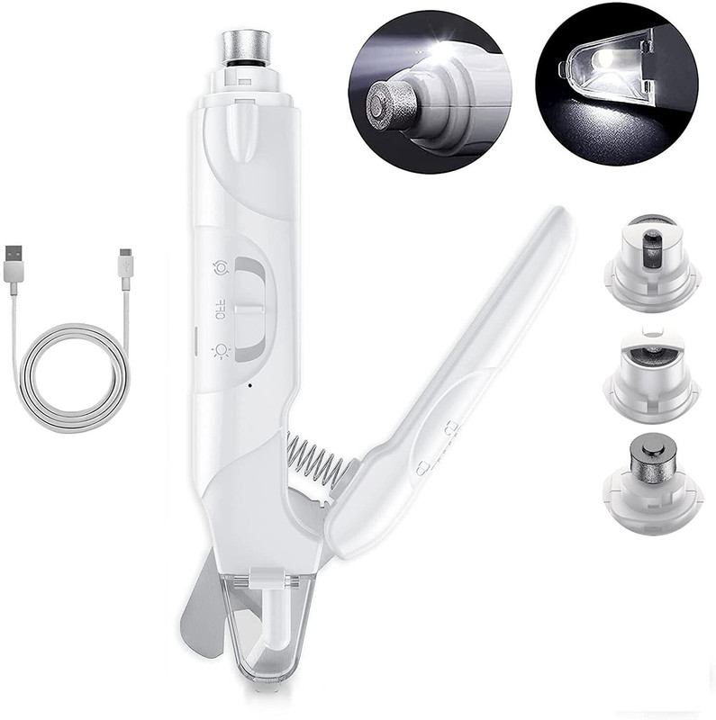 HASTHIP Electric Automatic Pet Grooming Kit 2 In1 Dog Nail Grinder Grinder Nail Clipper(For Cat)