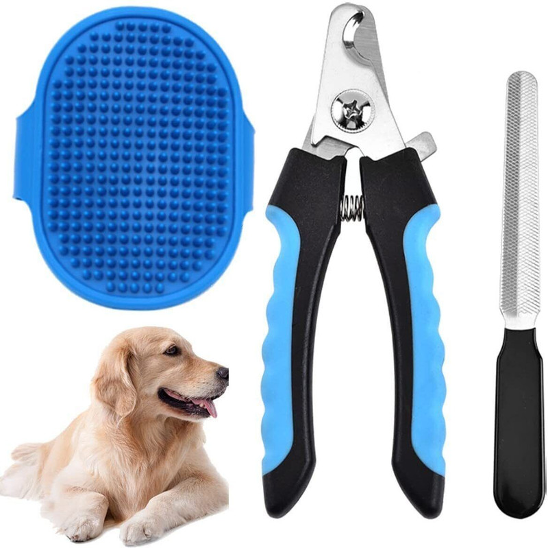 wagmart Pet Grooming Kit for Dogs & Cats with Nail Clipper File and Bath Brush Grinder Nail Clipper(For Dog & Cat)