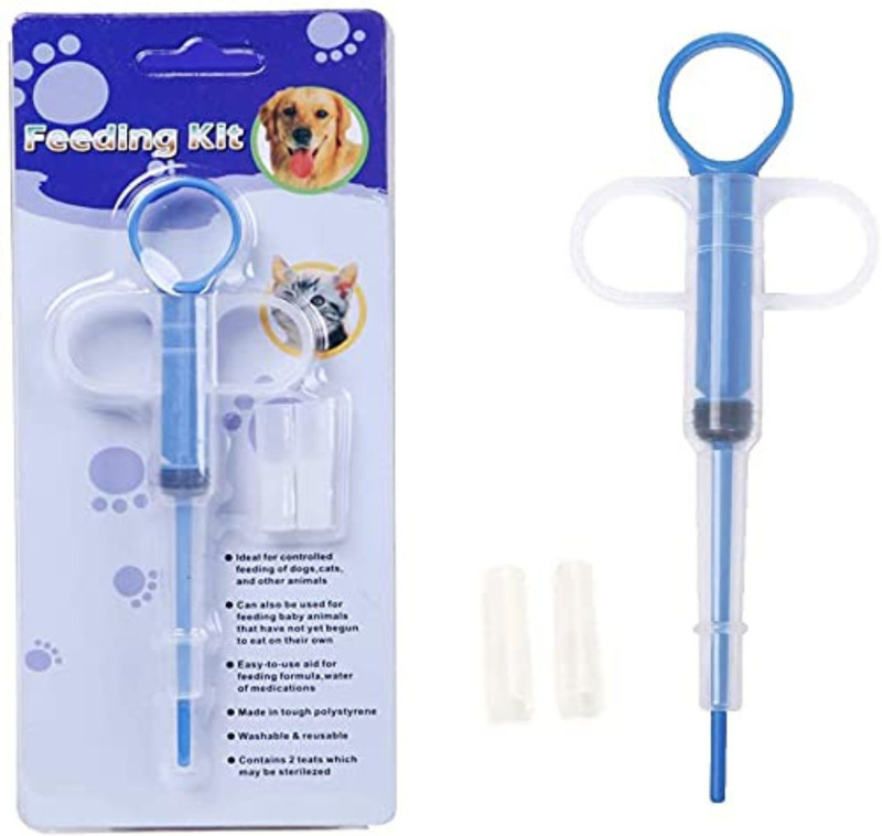 Pet Guard Pet Feeding Syringe for Dogs, Cats & Small Animals Reusable Oral Syringe Pet Nursing Kit