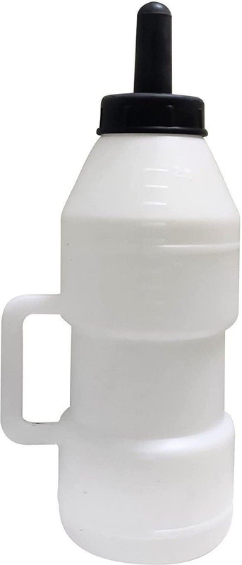 Survyam Enterprise Calf Milk Feeding Bottle Feeder Thickening Handle Capacity with Silicone Nozzle Pet Nursing Kit