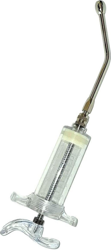 Bethlehem Goat Oral Drencher Syringe 20ml with 2 Nozzles | Reusable Dosing Gun Livestock Pet Nursing Kit