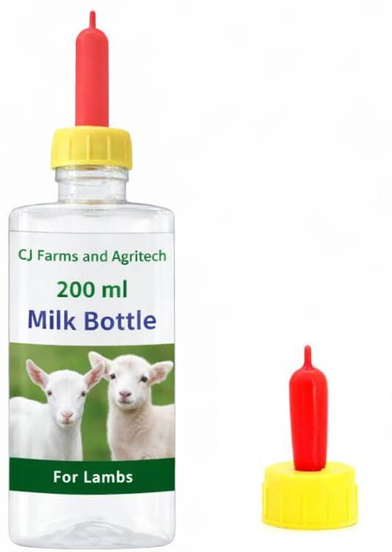 Cj farms and agritech Goat & Sheep Milk Feeding Bottle Spare Nipple Feeding Solution 300 ml Pet Nursing Kit