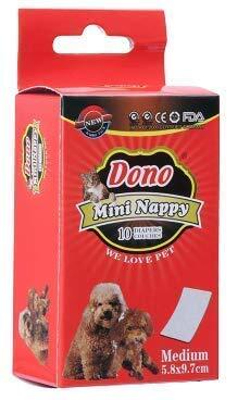 Emily Pets Mini Nappy for Dogs in Heat Napkin Pad Pet Absorbent Pet Pad Holder(White)